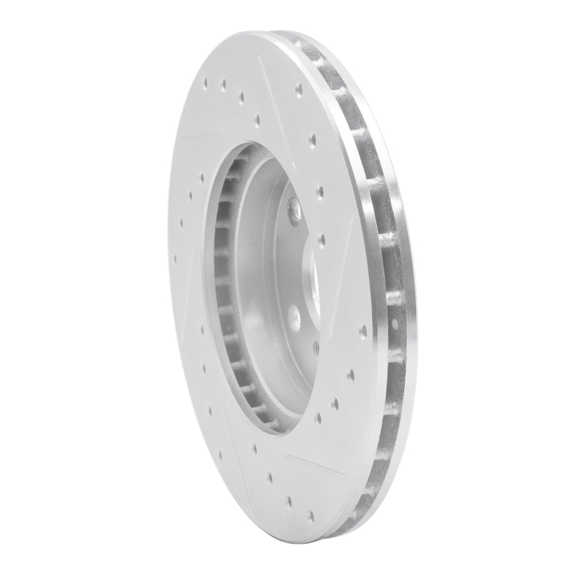 R1 Concepts R1 90-91 Toyota Celica Front Left Drilled & Slotted Silver Brake Rotor