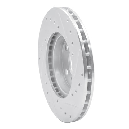 R1 Concepts R1 90-91 Toyota Celica Front Left Drilled & Slotted Silver Brake Rotor