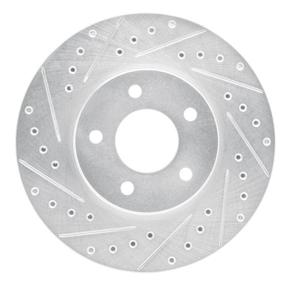 R1 Concepts R1 01-07 Buick Rendezvous Front Left Drilled & Slotted Silver Brake Rotor