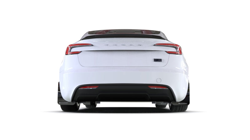 Rally Armor 24-26 Tesla Model 3 Highland Black UR Mud Flap White Logo