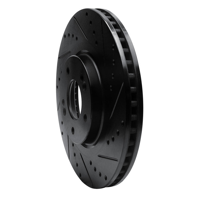 R1 Concepts R1 15-20 Kia Sorento Front Right Drilled & Slotted Black Brake Rotor