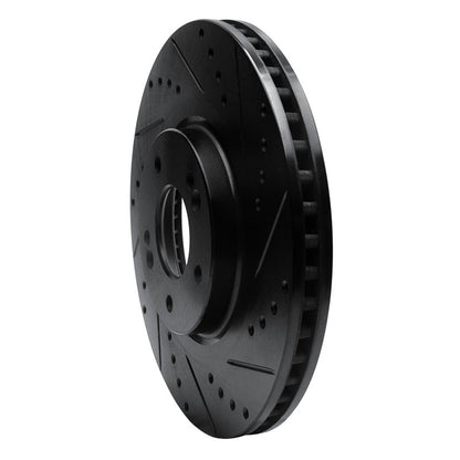 R1 Concepts R1 15-20 Kia Sorento Front Right Drilled & Slotted Black Brake Rotor