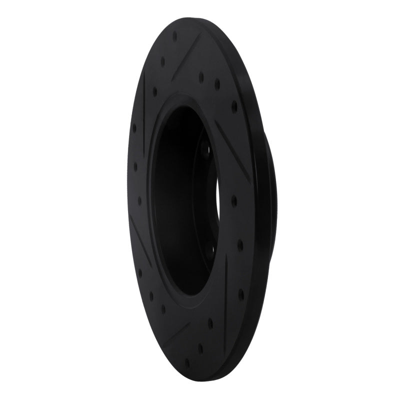 R1 Concepts R1 86-93 Volkswagen Quantum Rear Right Drilled & Slotted Black Brake Rotor