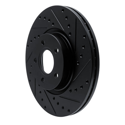R1 Concepts R1 04-19 Ford C-MAX Front Right Drilled & Slotted Black Brake Rotor