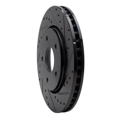 R1 Concepts R1 08-16 Chrysler Town & Country Front Right Drilled & Slotted Black Brake Rotor