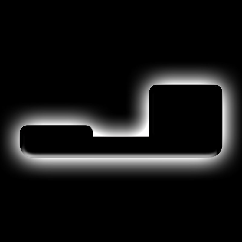 ORACLE Lighting Universal Illuminated LED Letter Badges - Matte Blk Surface Finish - J