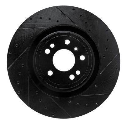 R1 Concepts R1 13-19 Mercedes-Benz GLS350 Front Right Drilled & Slotted Black Brake Rotor