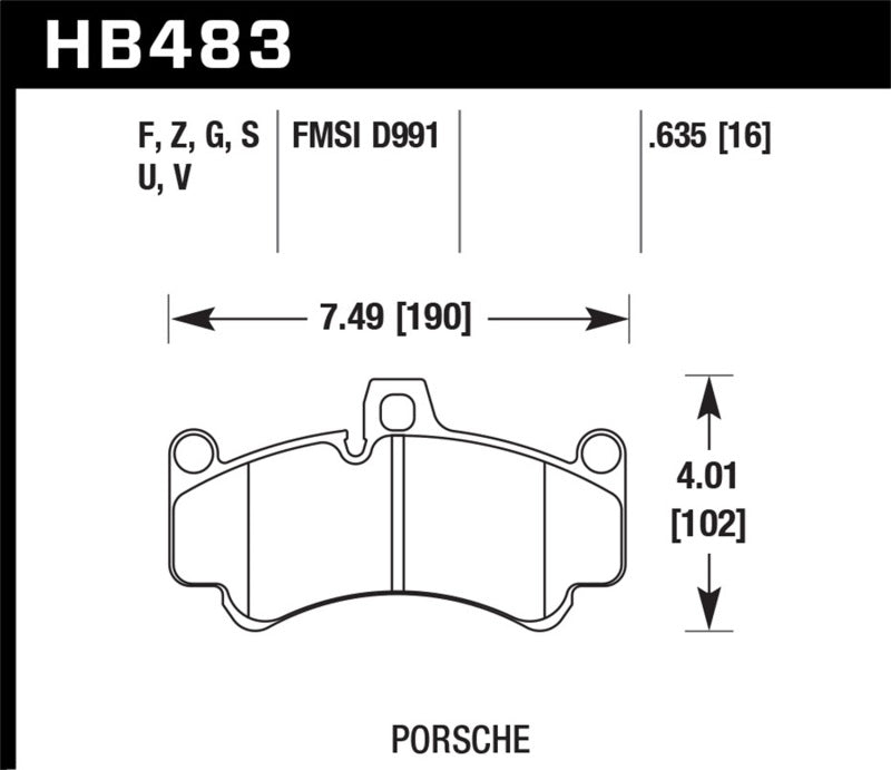 Hawk Performance Hawk Porsche GT3 DTC-60 Street Front Brake Pads