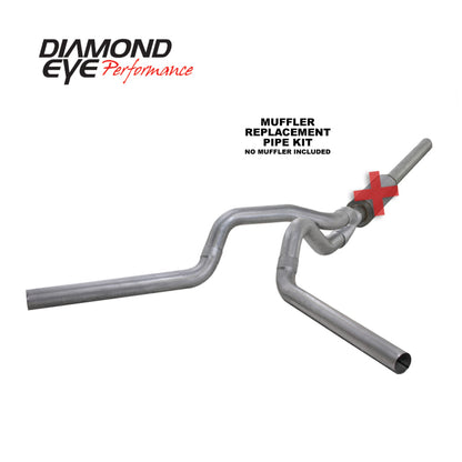 Diamond Eye Performance Diamond Eye KIT 4in Catback MFLR RPLCMENT PIPE DUAL AL: 2004.5-2007.5 DODGE CUMMINS 600