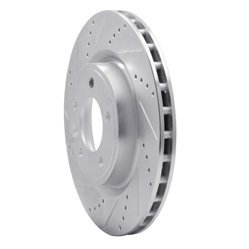 R1 Concepts R1 18-20 Land Rover Discovery Rear Left Drilled & Slotted Silver Brake Rotor