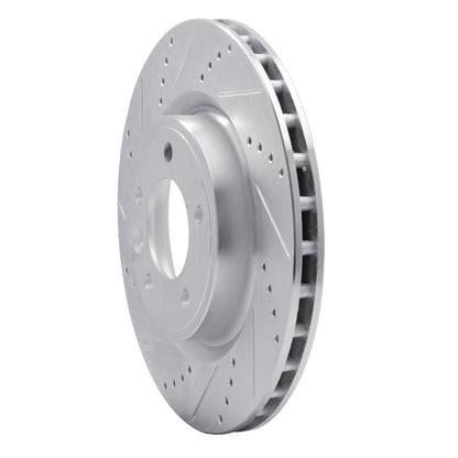 R1 Concepts R1 18-20 Land Rover Discovery Rear Left Drilled & Slotted Silver Brake Rotor