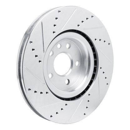 R1 Concepts R1 20-20 Jaguar F-Pace Front Right Drilled & Slotted Silver Brake Rotor
