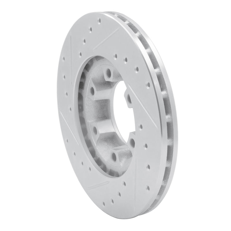 R1 Concepts R1 07-11 Audi S6 Rear Right Drilled & Slotted Silver Brake Rotor