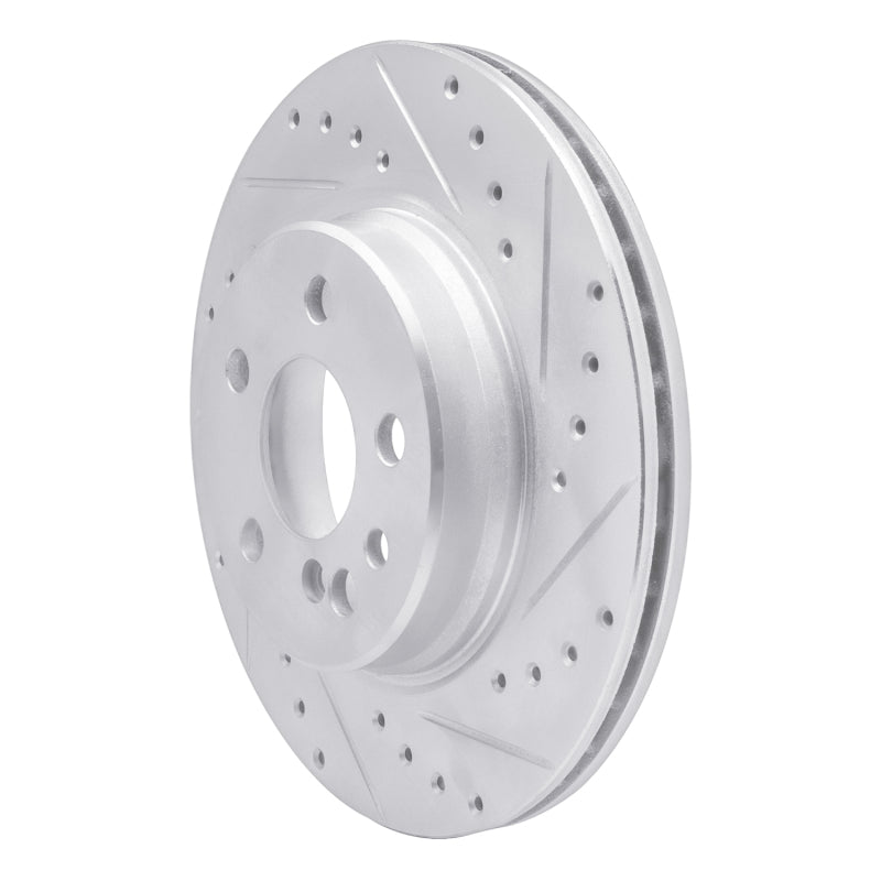 R1 Concepts R1 92-99 Mercedes-Benz 500SEL Rear Right Drilled & Slotted Silver Brake Rotor