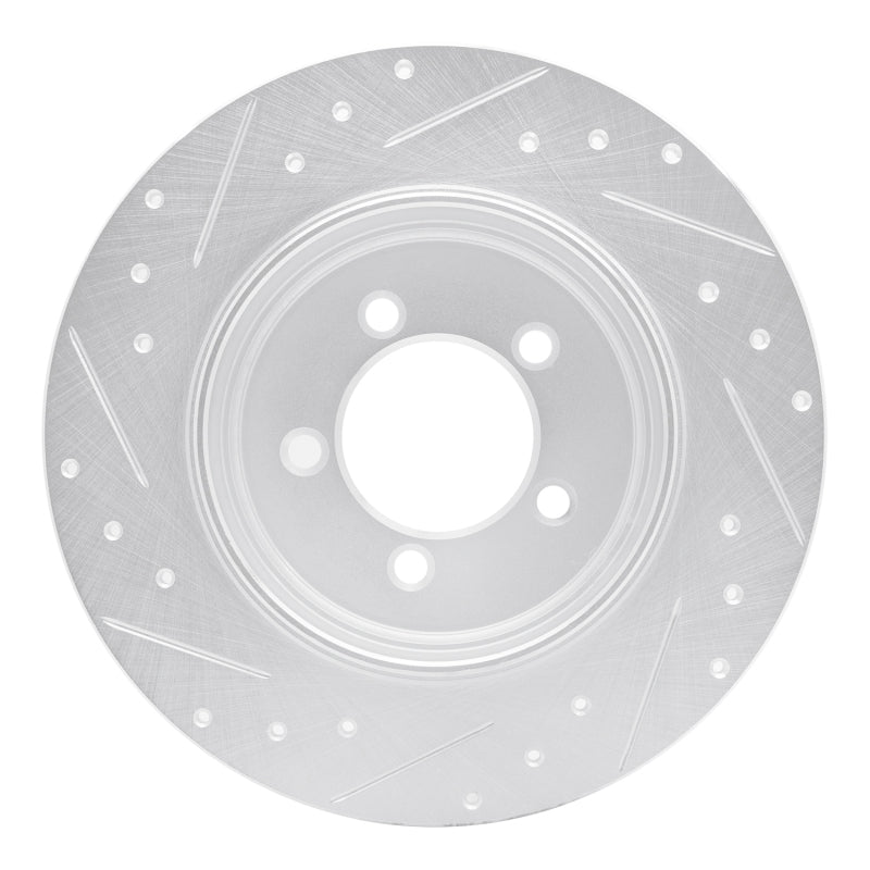 R1 Concepts R1 03-05 Lincoln AVIATOR Rear Right Drilled & Slotted Silver Brake Rotor