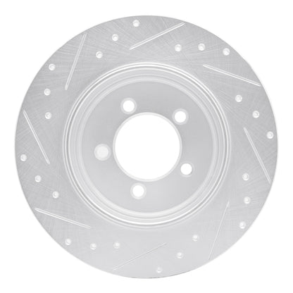 R1 Concepts R1 03-05 Lincoln AVIATOR Rear Right Drilled & Slotted Silver Brake Rotor
