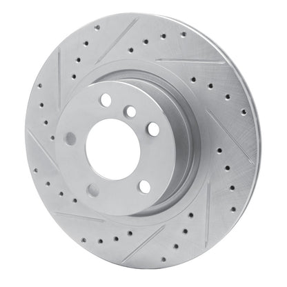 R1 Concepts R1 11-18 BMW X3 Rear Left Drilled & Slotted Silver Brake Rotor