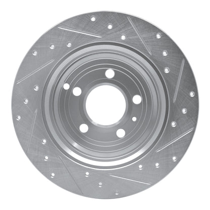 R1 Concepts R1 96-04 Volvo 850 Rear Left Drilled & Slotted Silver Brake Rotor