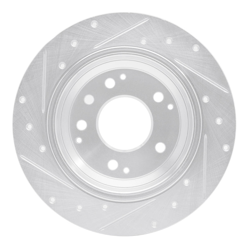 R1 Concepts R1 91-99 Acura Legend Rear Right Drilled & Slotted Silver Brake Rotor