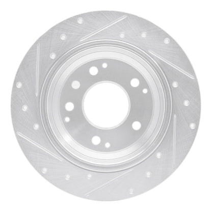 R1 Concepts R1 91-99 Acura Legend Rear Right Drilled & Slotted Silver Brake Rotor