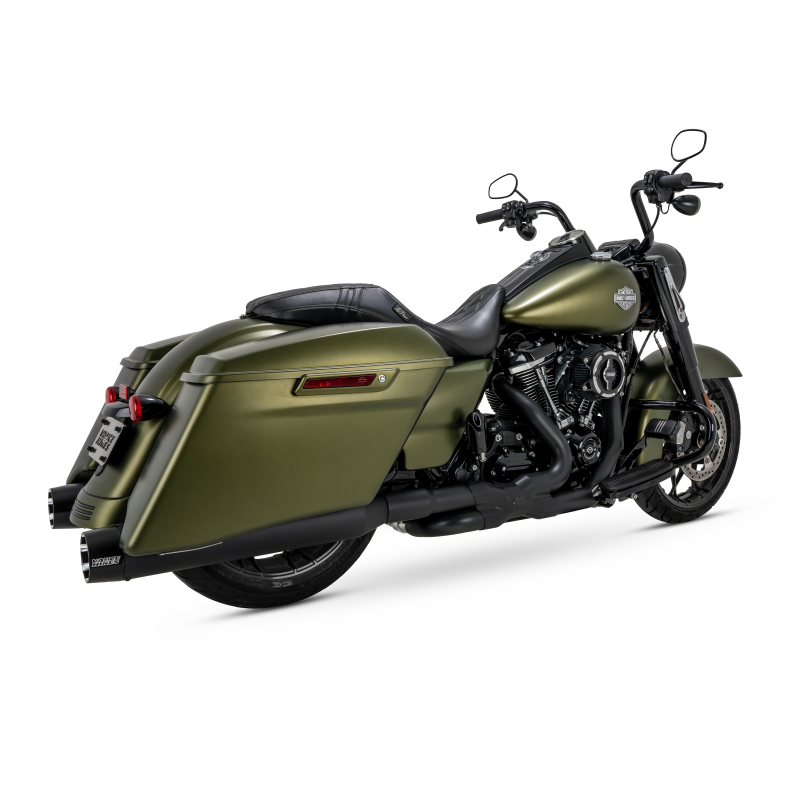 Vance and Hines Vance & Hines 17-23 Harley Touring Models Blackbird 450 Slip-Ons - Black Contrast Finish End Caps