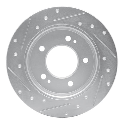 R1 Concepts R1 17-25 Hyundai Elantra Rear Right Drilled & Slotted Silver Brake Rotor