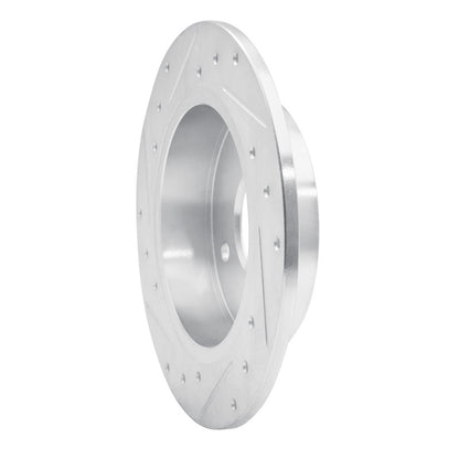 R1 Concepts R1 90-06 Infiniti G20 Rear Right Drilled & Slotted Silver Brake Rotor