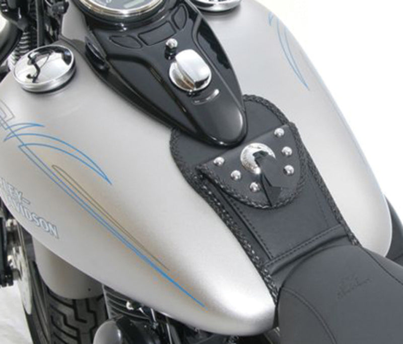 Mustang Motorcycle Mustang 08-13 Harley FLSTB Softail Tank Bib w/Studs - Black