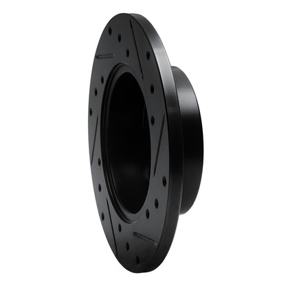 R1 Concepts R1 79-83 Honda Civic Hatchback Front Left Drilled & Slotted Black Brake Rotor