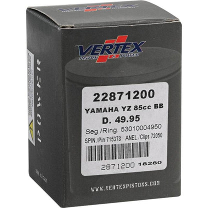 Vertex Pistons Vertex Piston 02-18 Yamaha YZ 85 85cc +2mm Cast Big Bore Piston Kit 92cc.