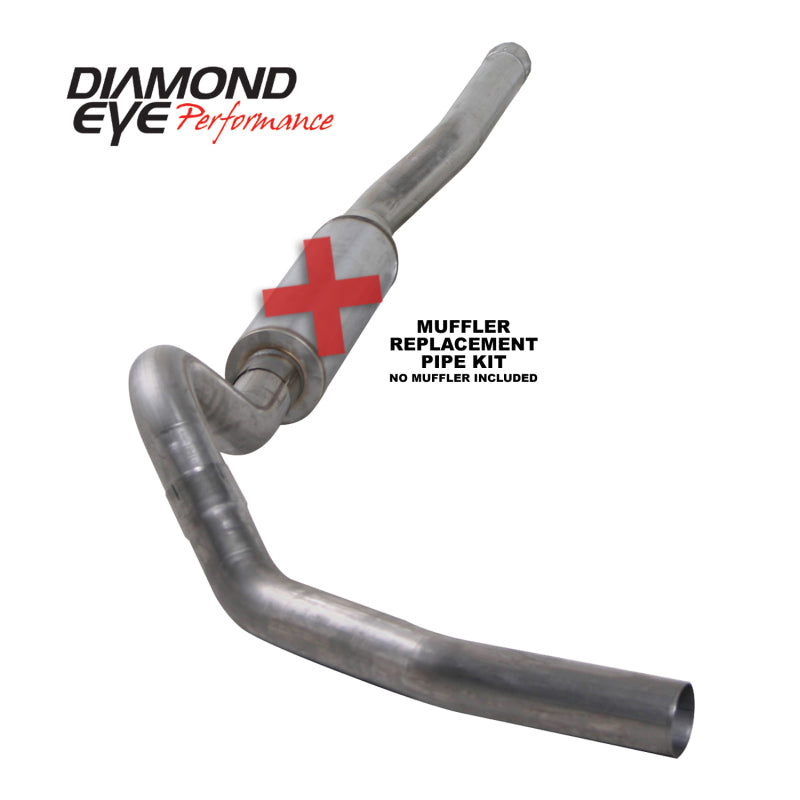 Diamond Eye Performance Diamond Eye KIT 4in Catback Single MFLR RPLCMENT PIPE SS CHEVY/GMC 6.6L 2500/3500 2006-2007.5