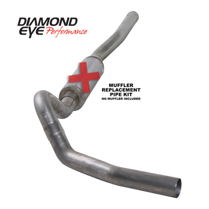 Diamond Eye Performance Diamond Eye KIT 4in Catback Single MFLR RPLCMENT PIPE SS CHEVY/GMC 6.6L 2500/3500 2006-2007.5
