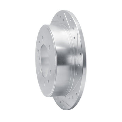 R1 Concepts R1 06-10 Hummer H3 Rear Right Drilled & Slotted Silver Brake Rotor