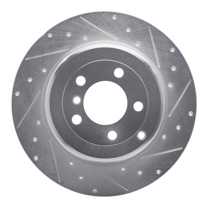 R1 Concepts R1 03-05 Land Rover Range Rover Rear Right Drilled & Slotted Silver Brake Rotor