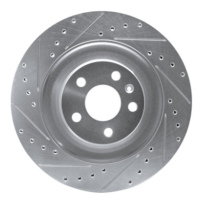 R1 Concepts R1 16-26 Polestar Polestar 2 Rear Left Drilled & Slotted Silver Brake Rotor