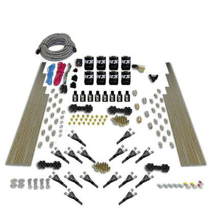Nitrous Express Shark Dual Stage /Gas 16 Nozzles (200-1200HP) 8 Solenoids Nitrous Kit w/o Bottle