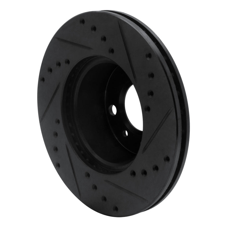 R1 Concepts R1 76-77 BMW 320I (USA/Canada) Front Left Drilled & Slotted Black Brake Rotor
