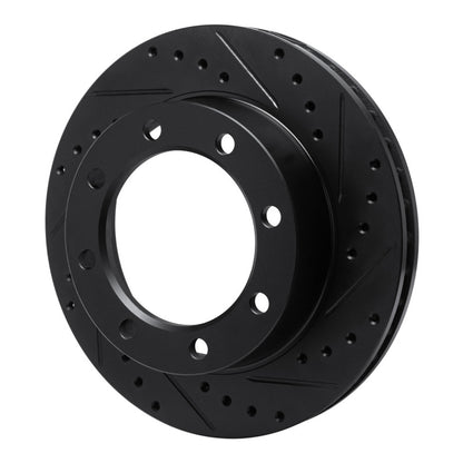 R1 Concepts R1 77-79 Ford F-250 4WD (Excl Super Duty) Front Right Drilled & Slotted Black Brake Rotor
