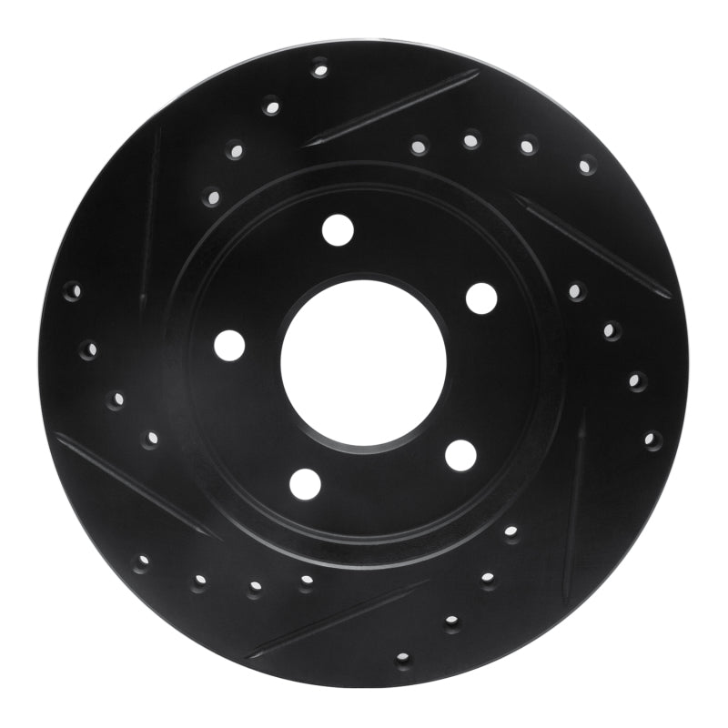 R1 Concepts R1 88-96 Buick Regal Front Right Drilled & Slotted Black Brake Rotor
