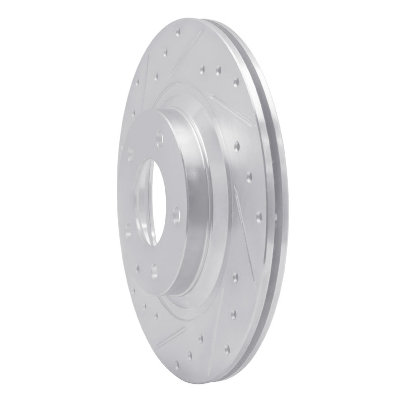 R1 Concepts R1 04-11 Mazda RX-8 Rear Left Drilled & Slotted Silver Brake Rotor