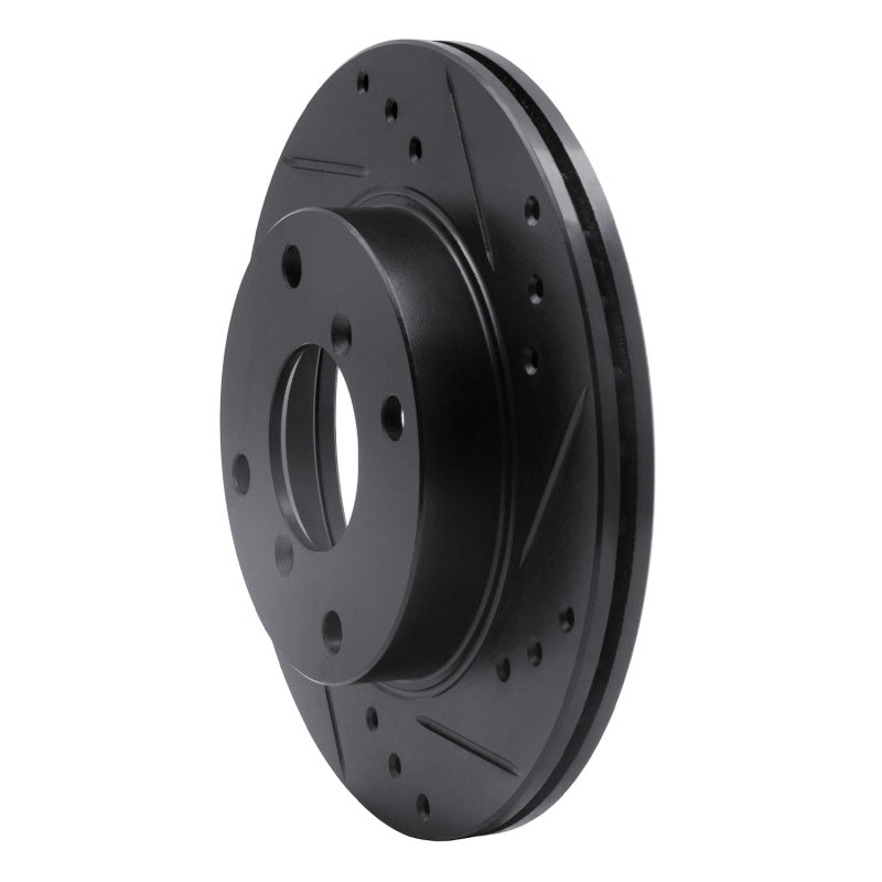 R1 Concepts R1 89-94 Suzuki Swift Front Right Drilled & Slotted Black Brake Rotor