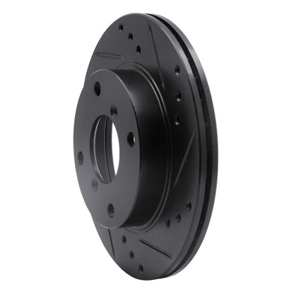 R1 Concepts R1 89-94 Suzuki Swift Front Right Drilled & Slotted Black Brake Rotor