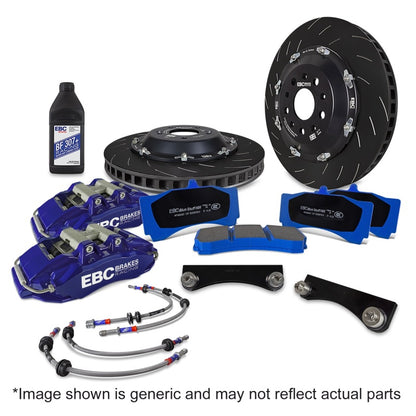 EBC Racing 2019+ BMW M235i (F44) Blue 6 Piston Apollo Calipers 355mm Rotors Front Big Brake Kit