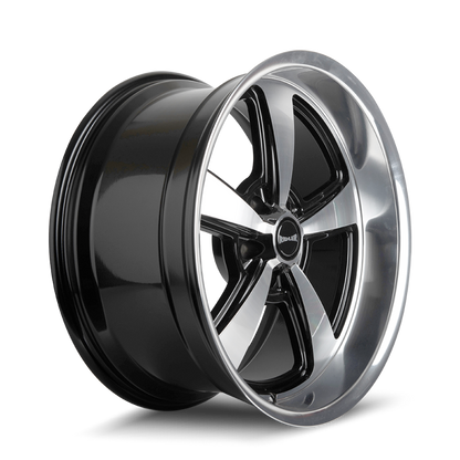 Ridler Wheels Ridler 652 18x9.5 / 5x114.3 BP / 0mm OS / 83.82mm Hub Gls Blk w/ Diamond Cut Face & Lip Wheel