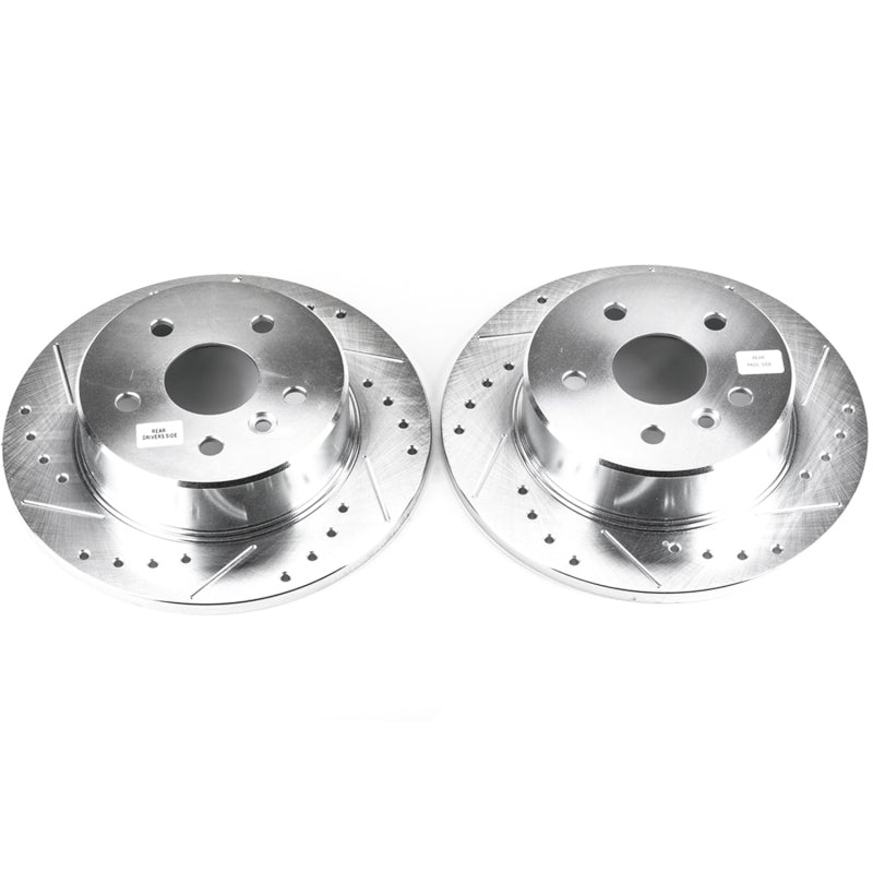 PowerStop Power Stop 00-04 Toyota Avalon Rear Evolution Drilled & Slotted Rotors - Pair