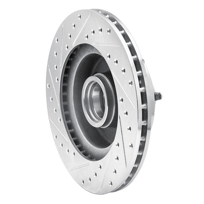 R1 Concepts R1 1974-1980 Ford Granada Front Right Drilled & Slotted Silver Brake Rotor