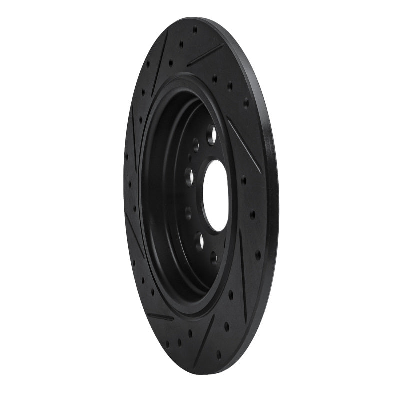 R1 Concepts R1 17-25 Acura RDX Rear Right Drilled & Slotted Black Brake Rotor