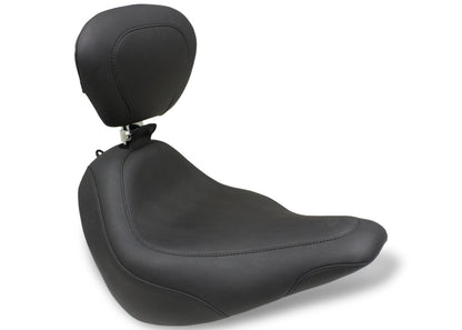 Mustang Motorcycle Mustang 18-21 Harley Softail Slim Wide Tripper Solo Seat w/Driver Backrest - Black