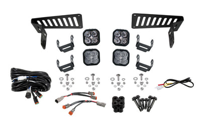 Diode Dynamics 18-21 Jeep JL Wrangler/Gladiator SS3 Cowl LED Bracket Kit - White Sport