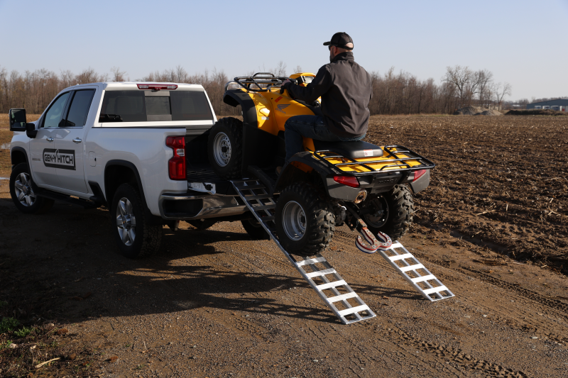 GEN-Y Hitch Gen-Y Lightweight 6.5ft Aluminum Loading Ramps 12in x 78in 600lb Capacity Per Ramp - Pair